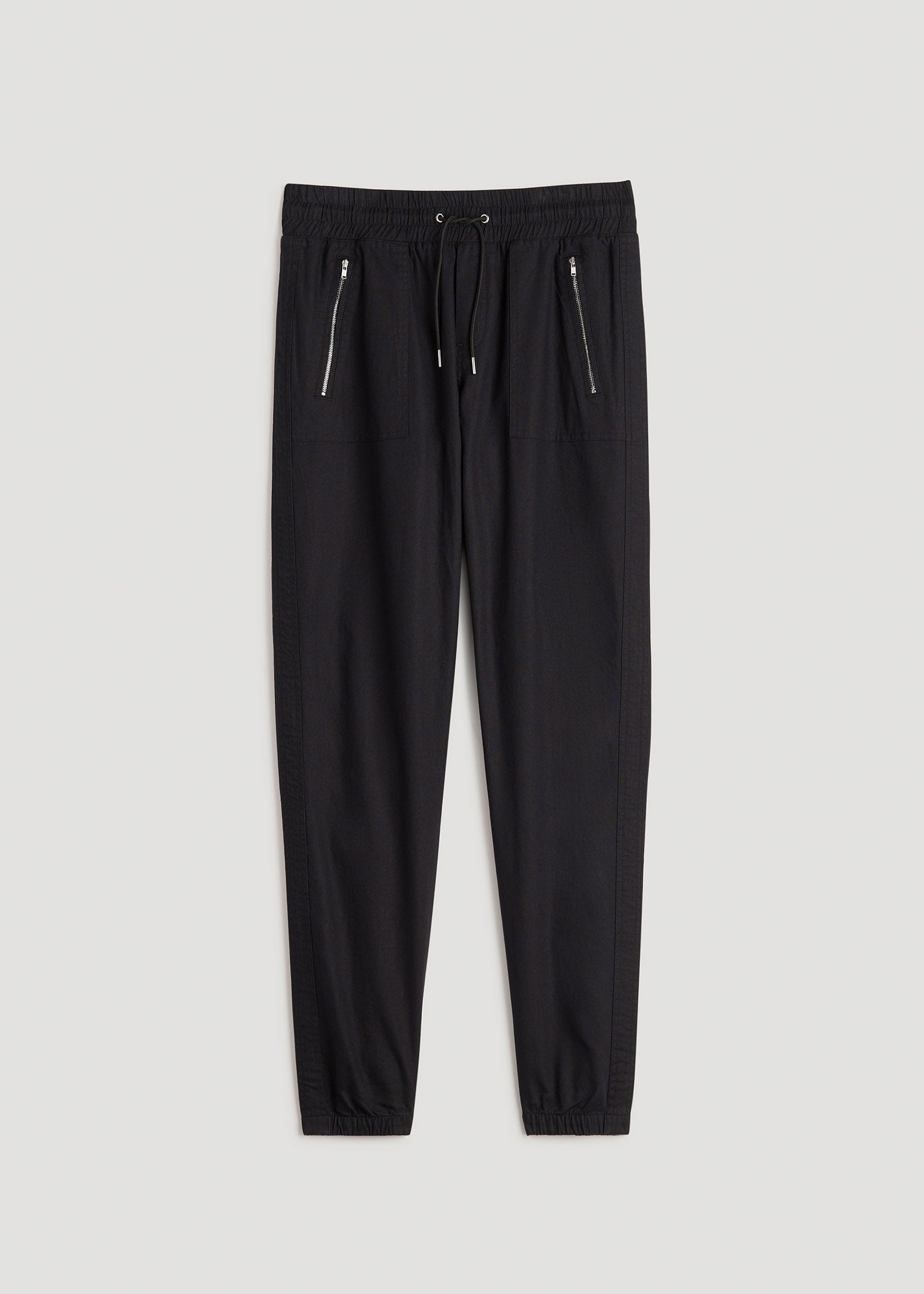 American Tall Outlet | Pull-On Linen Joggers for Tall Women in Black