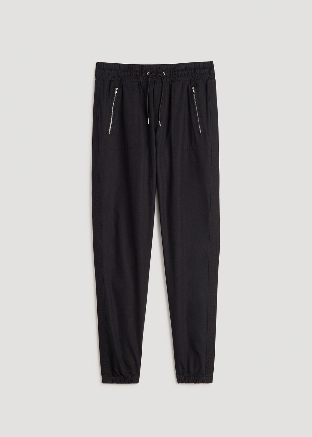 American Tall Outlet | Pull-On Linen Joggers for Tall Women in Black