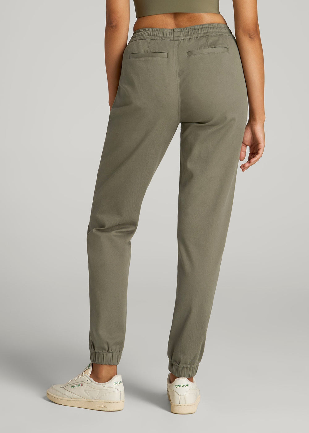 American Tall For Sale | Twill Jogger Pants for Tall Women in Olive