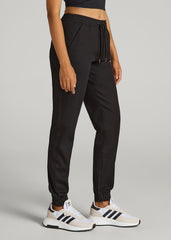 American Tall Online Shop | Twill Jogger Pants for Tall Women in Black