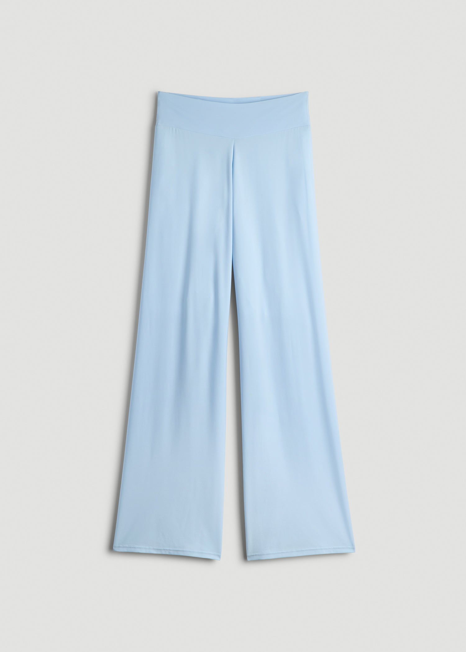 American Tall Discount | Pull-On Breezy Wide Leg Pants for Tall Women in Ice Blue