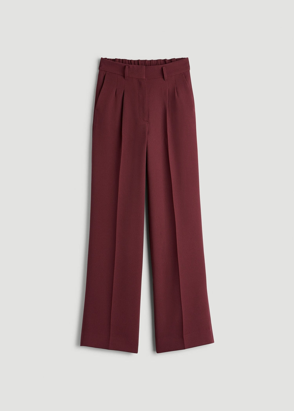 American Tall Online | Wide Leg Pleated Dress Pants 2.0 for Tall Women in Tawny Port