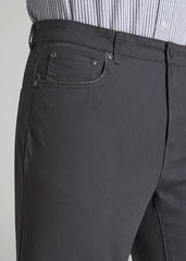 American Tall Outlet | Dylan Slim Fit Five-Pocket Pants For Tall Men in Iron Grey