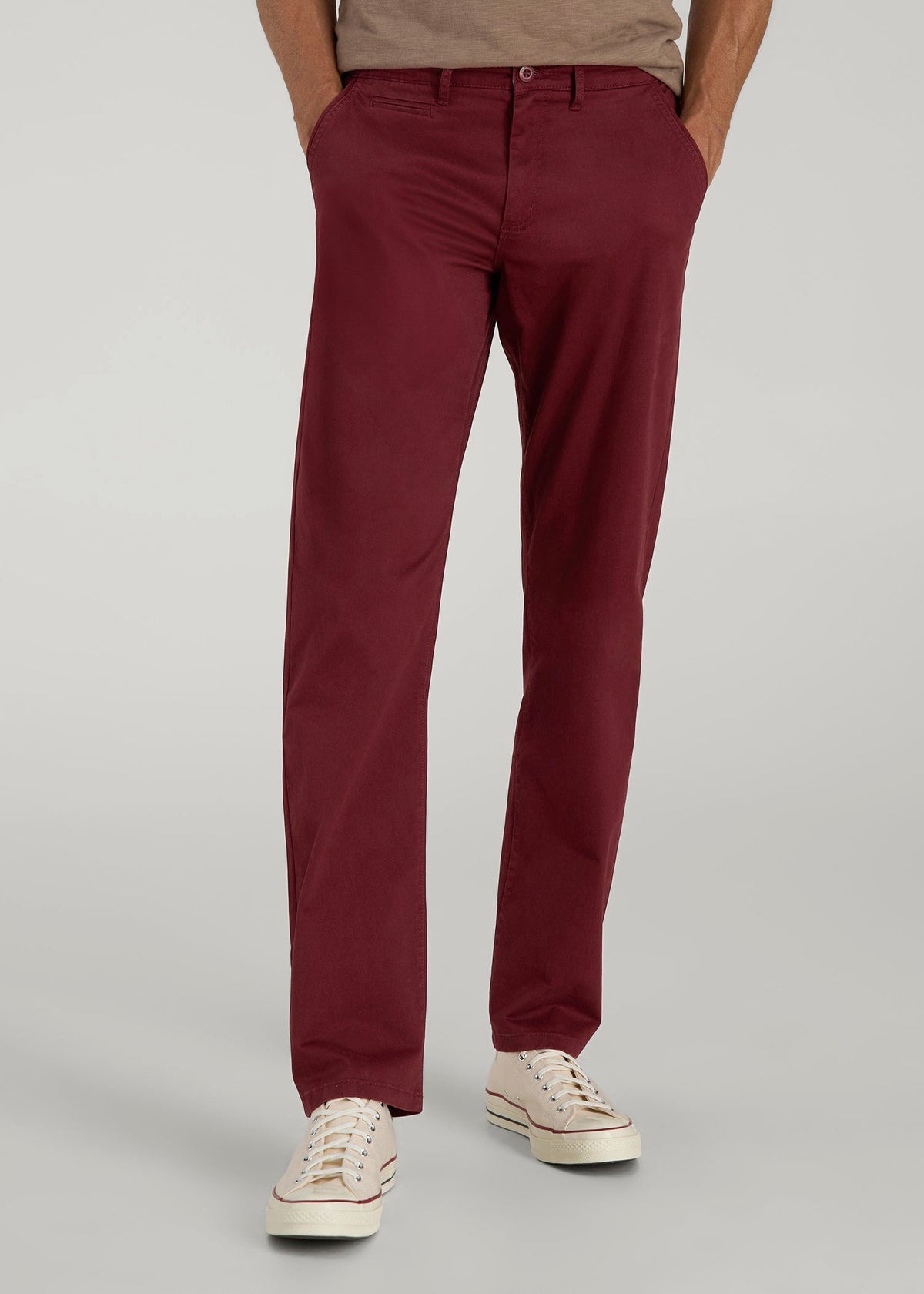 American Tall For Sale | J1 STRAIGHT Leg Chinos for Tall Men in Red Ochre