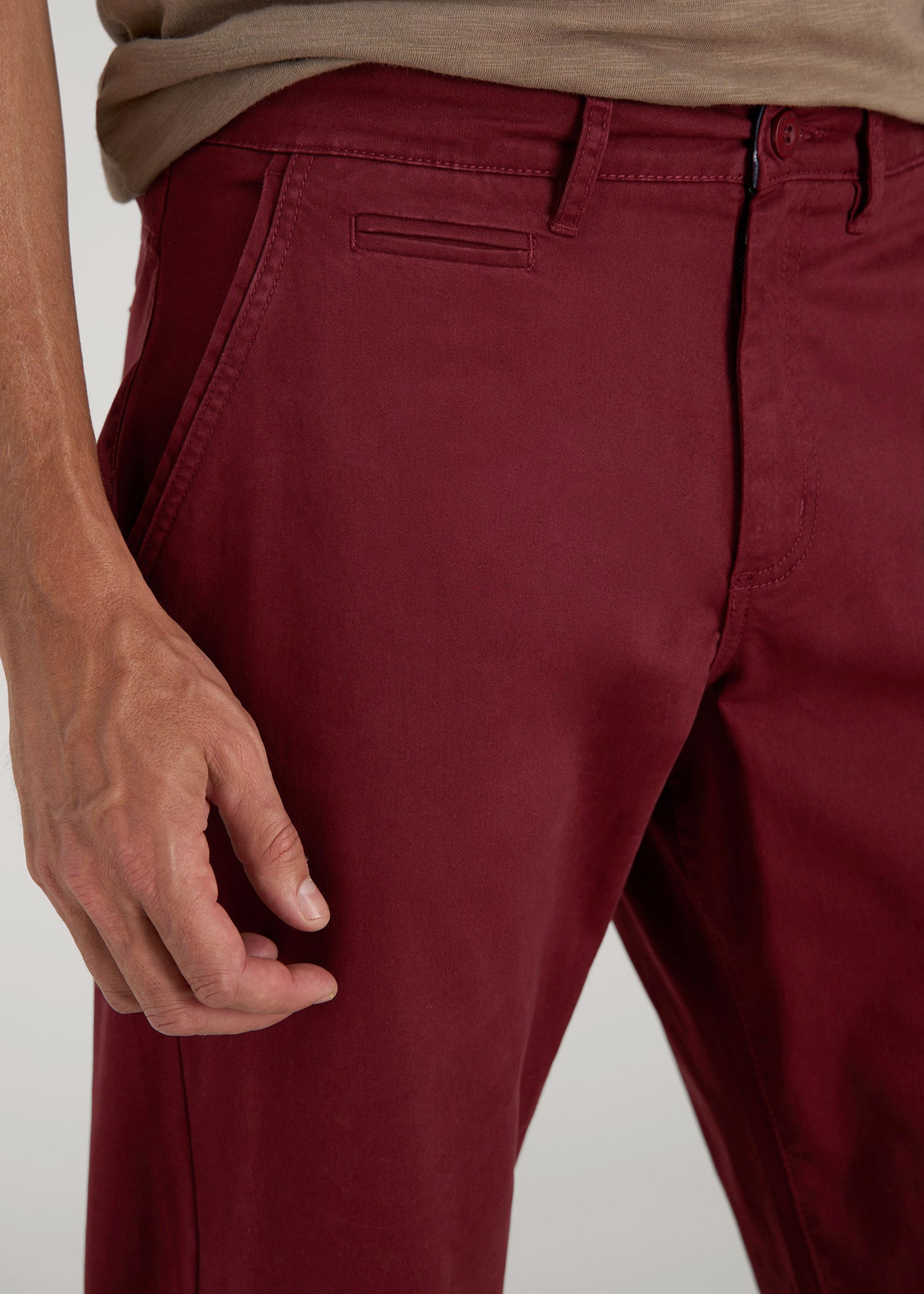 American Tall For Sale | J1 STRAIGHT Leg Chinos for Tall Men in Red Ochre