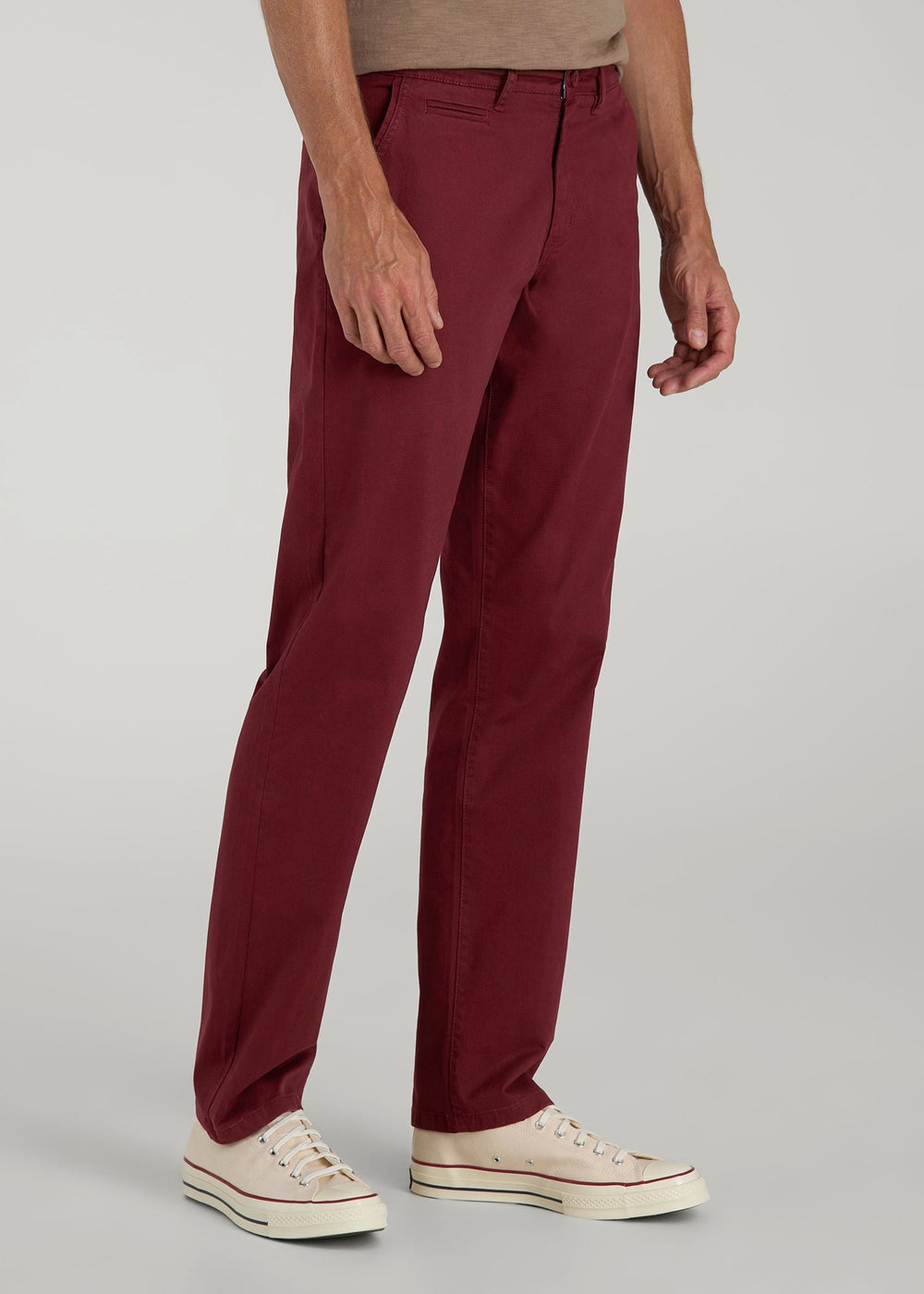 American Tall For Sale | J1 STRAIGHT Leg Chinos for Tall Men in Red Ochre
