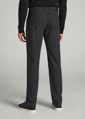 American Tall Online Shop | TAPERED-FIT Stretch Flannel 5 Pocket Pants for Tall Men in Storm Grey Mix