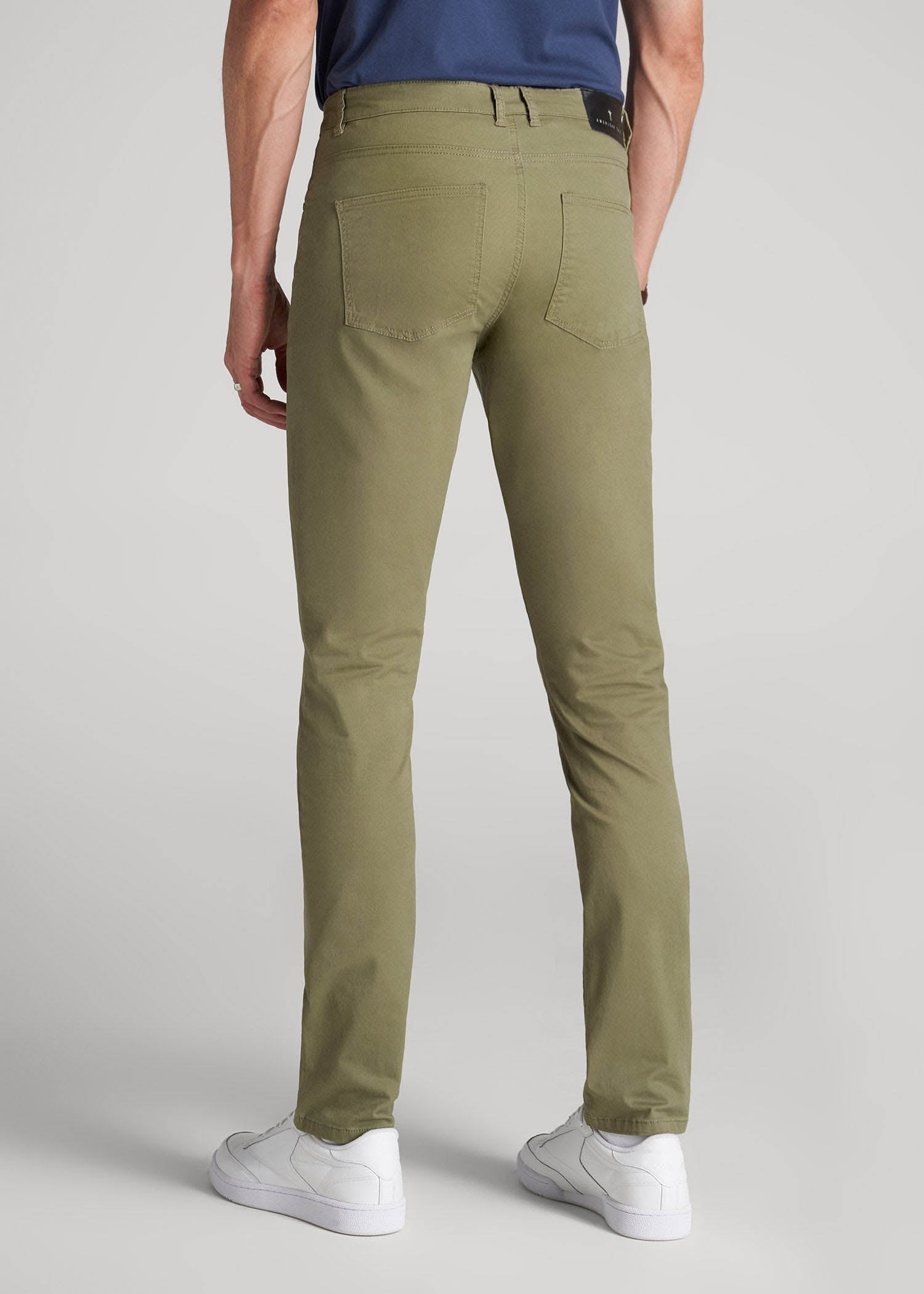 American Tall Online | Carman TAPERED Fit Five Pocket Pants for Tall Men in Fatigue Green