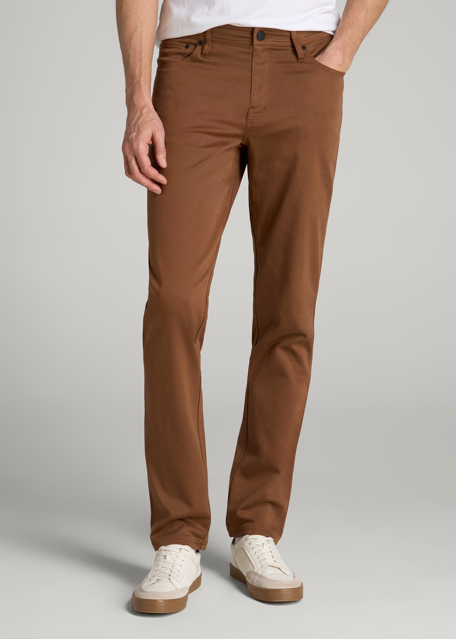 American Tall Sale | Everyday Comfort 5-Pocket TAPERED-FIT Pant for Tall Men in Nutshell