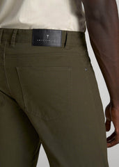 American Tall Outlet | Carman TAPERED Fit Five Pocket Pants for Tall Men in Camo Green