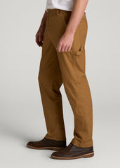American Tall For Sale | LJ&S Stretch Canvas REGULAR-FIT Carpenter's Pants for Tall Men in Dusty Brown