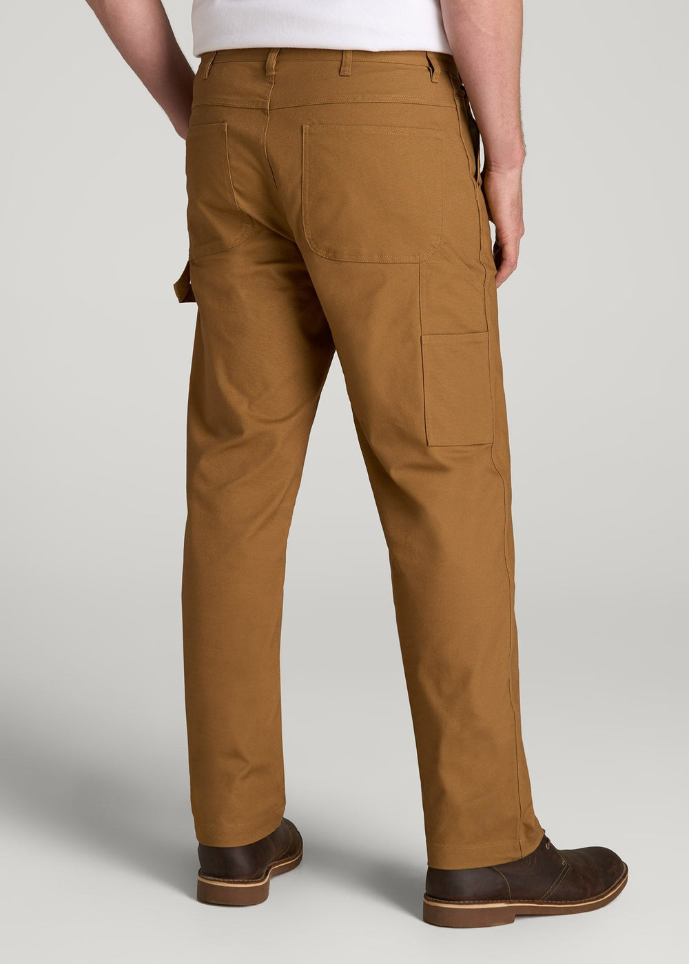 American Tall For Sale | LJ&S Stretch Canvas REGULAR-FIT Carpenter's Pants for Tall Men in Dusty Brown