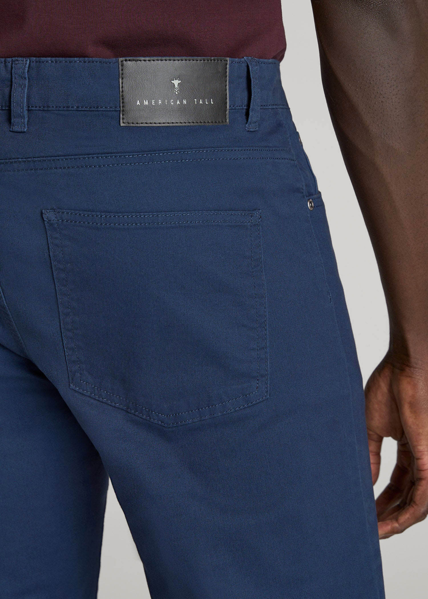 American Tall Online | Dylan Slim Fit Five-Pocket Pants For Tall Men in Marine Navy