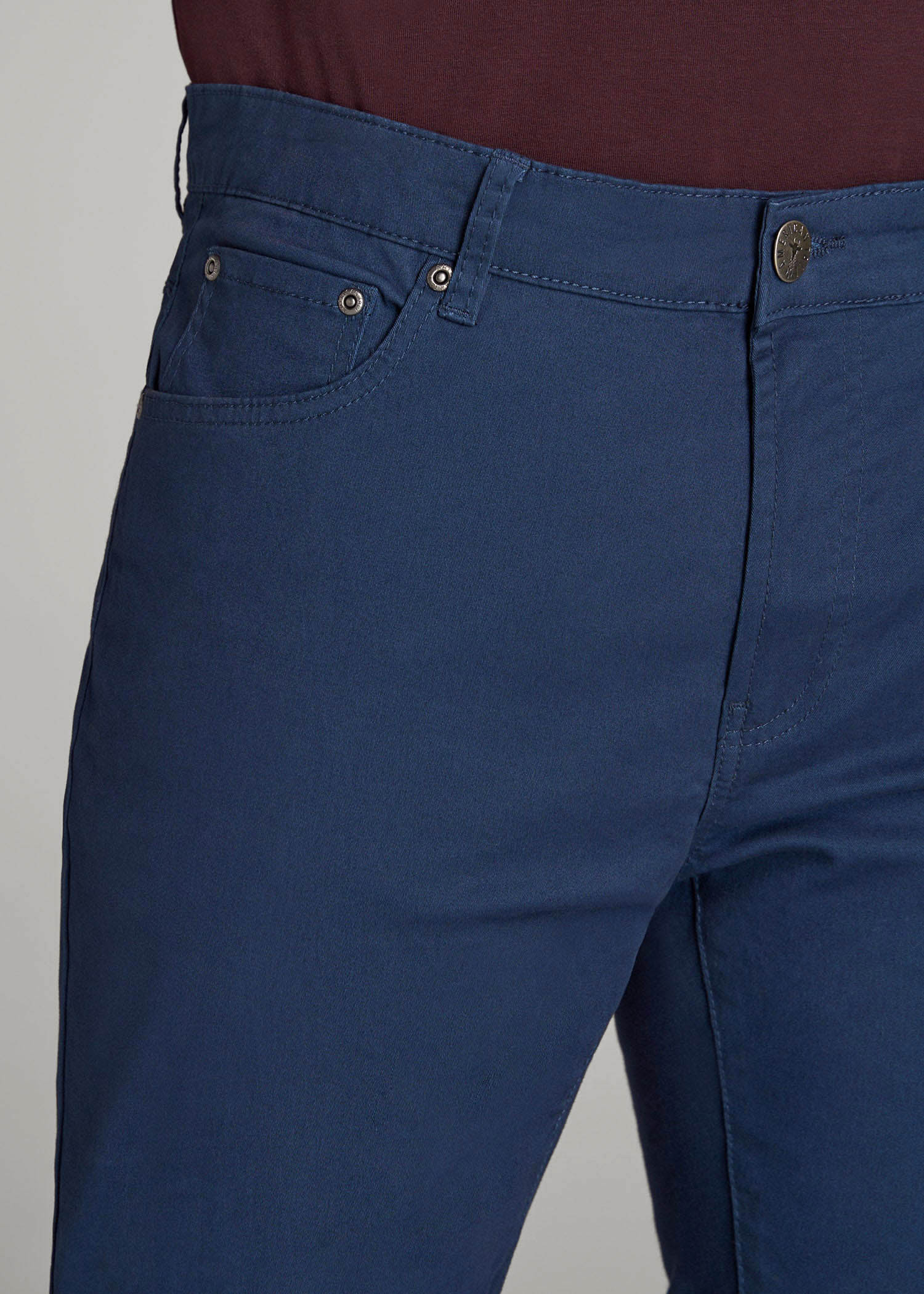 American Tall Online | Dylan Slim Fit Five-Pocket Pants For Tall Men in Marine Navy