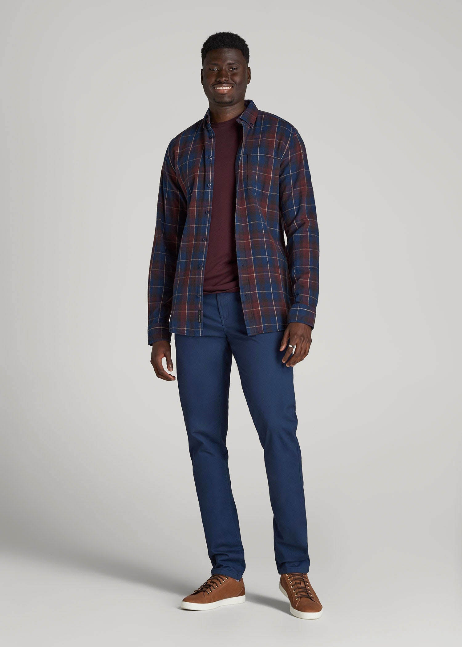 American Tall Online | Dylan Slim Fit Five-Pocket Pants For Tall Men in Marine Navy