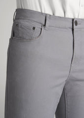 American Tall Outlet | Dylan Slim Fit Five-Pocket Pants For Tall Men in Pebble Grey