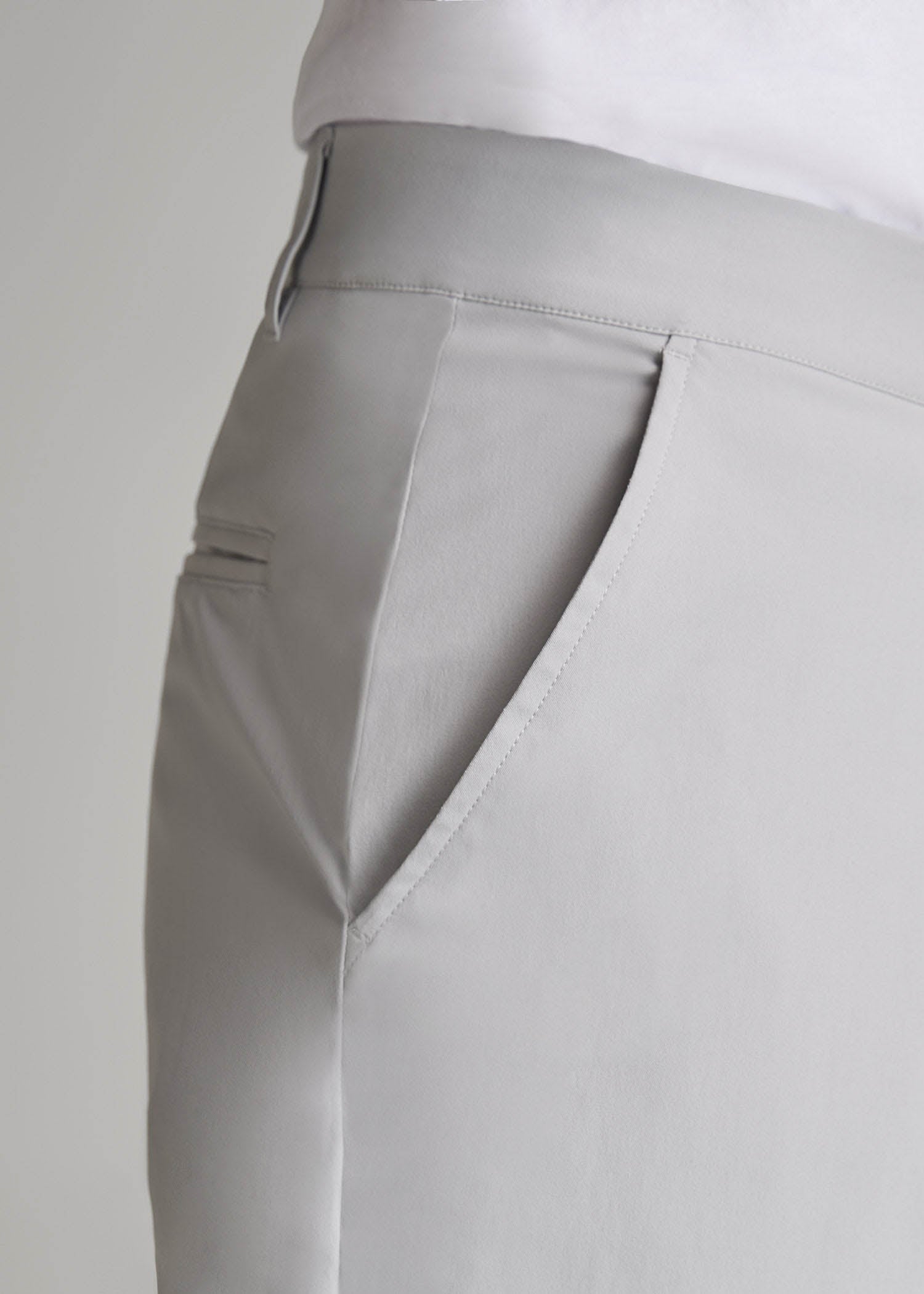 American Tall For Sale | TAPERED FIT Traveler Chino Pants for Tall Men in Light Grey