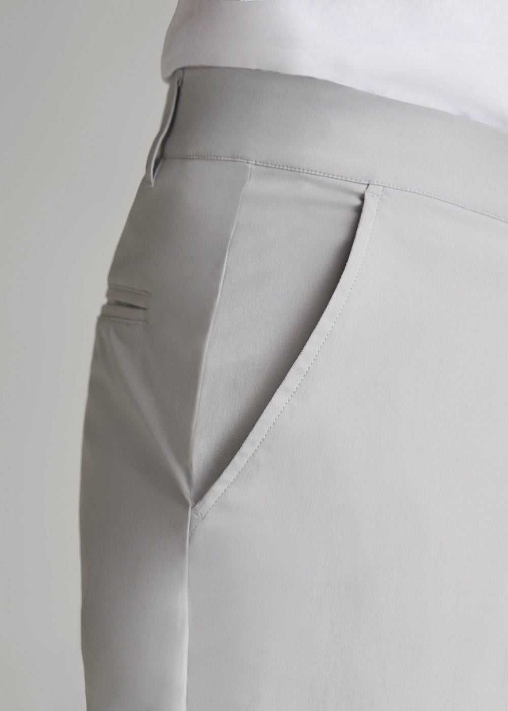 American Tall For Sale | TAPERED FIT Traveler Chino Pants for Tall Men in Light Grey