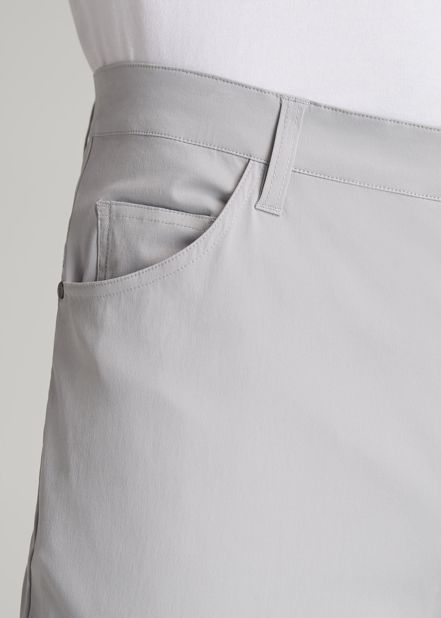 American Tall Online Shop | TAPERED-FIT Traveler Pants for Tall Men in Light Grey