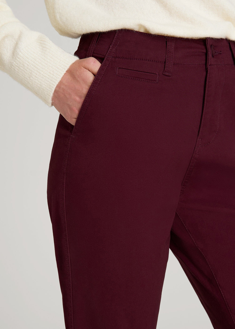 American Tall Online | High Rise Tapered Chino Pants for Tall Women in Port Royale