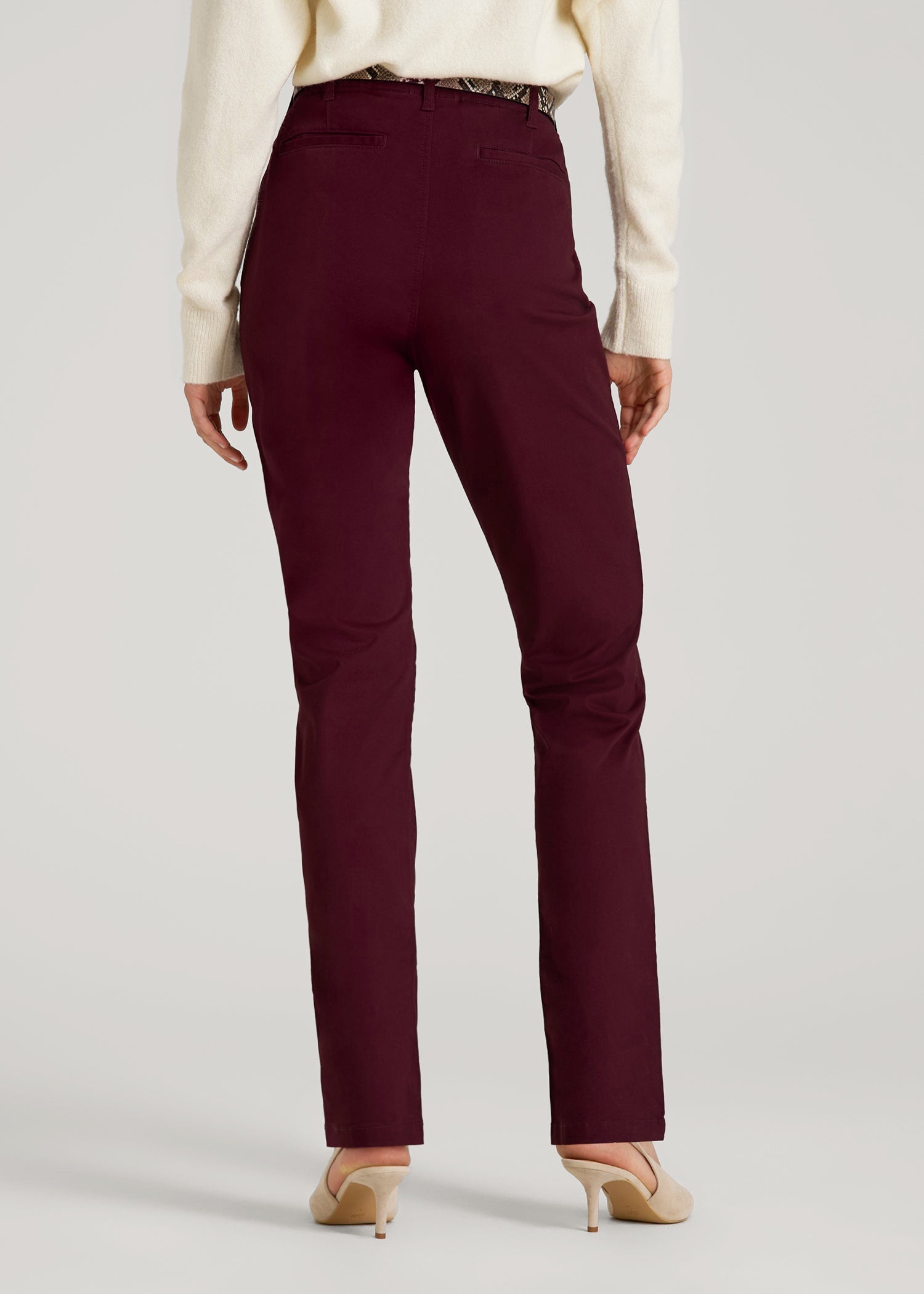 American Tall Online | High Rise Tapered Chino Pants for Tall Women in Port Royale
