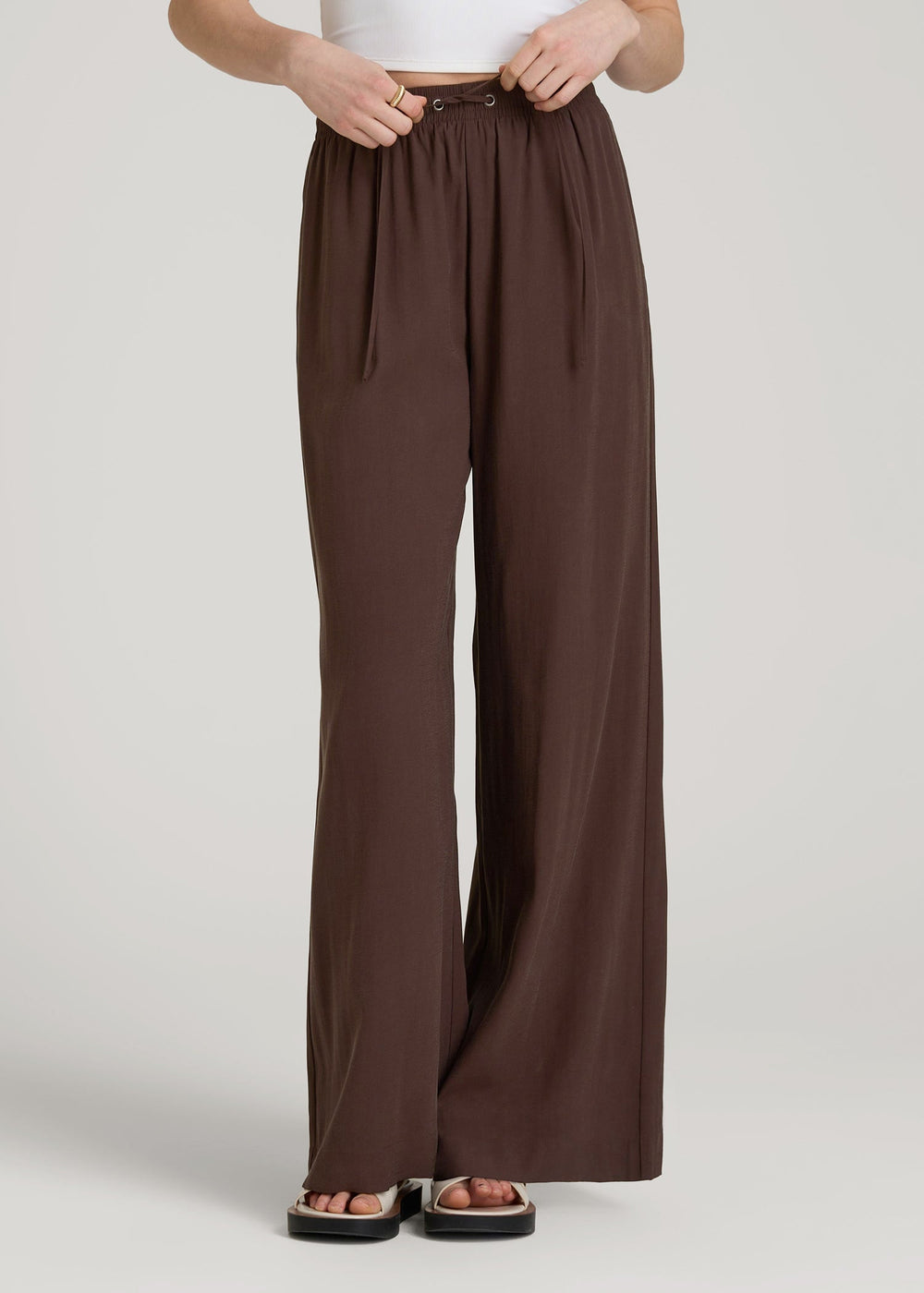 American Tall Sale | Relaxed Pull-On Pants for Tall Women in Espresso