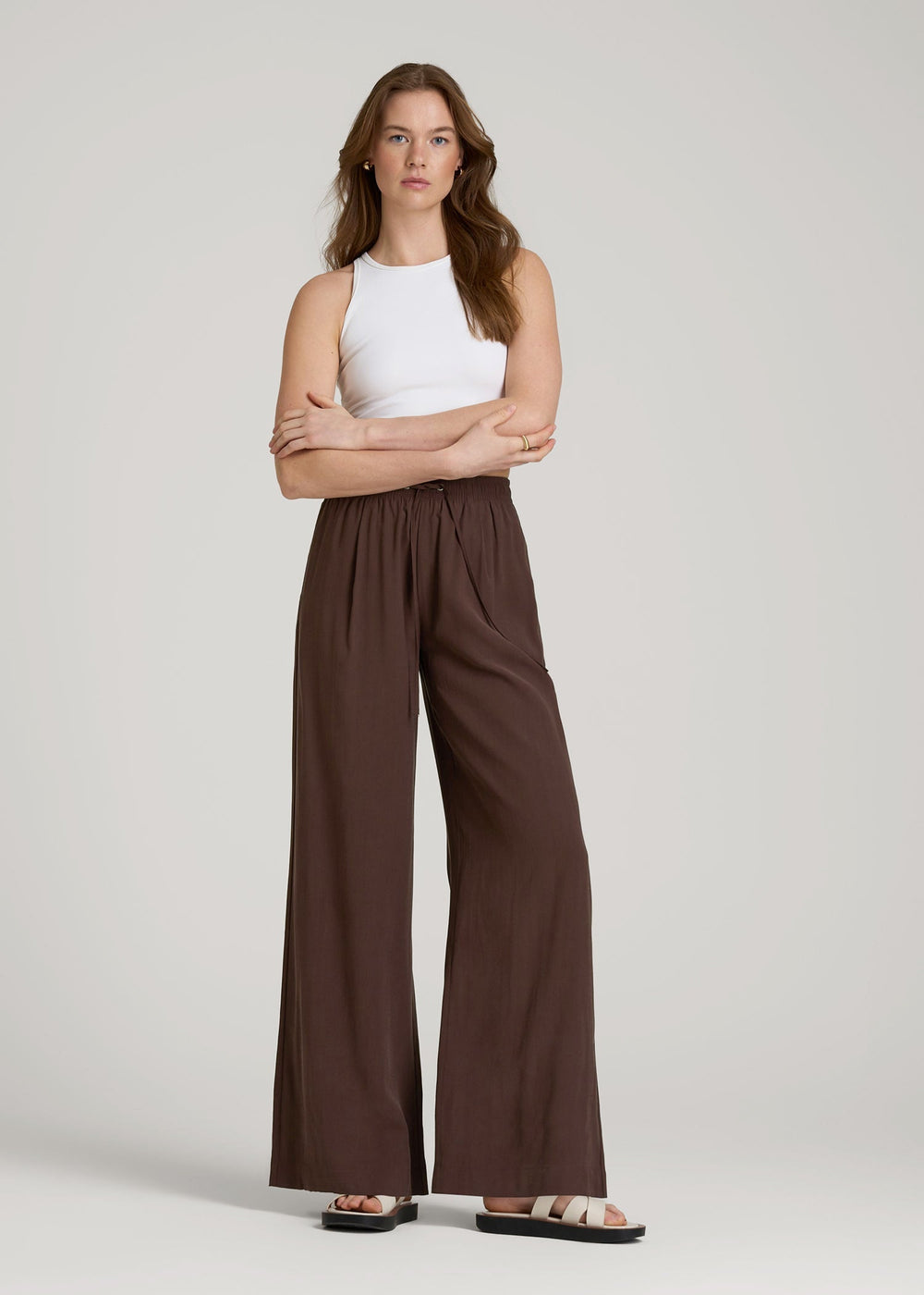 American Tall Sale | Relaxed Pull-On Pants for Tall Women in Espresso