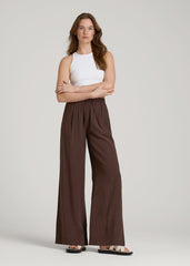 American Tall Sale | Relaxed Pull-On Pants for Tall Women in Espresso