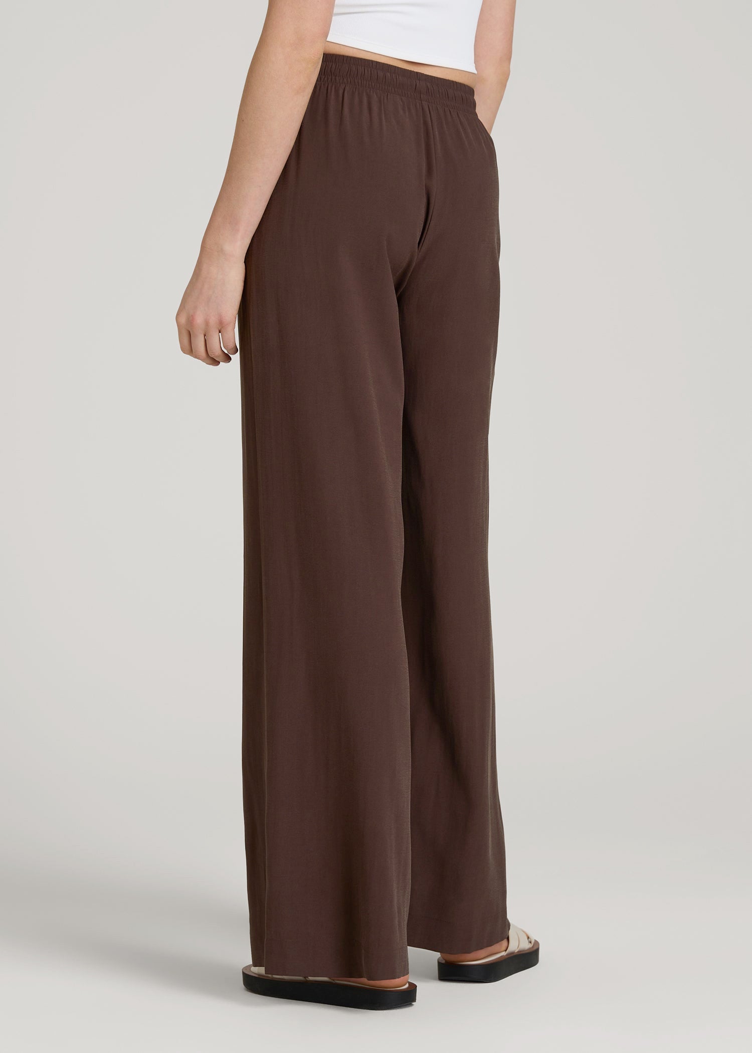 American Tall Sale | Relaxed Pull-On Pants for Tall Women in Espresso