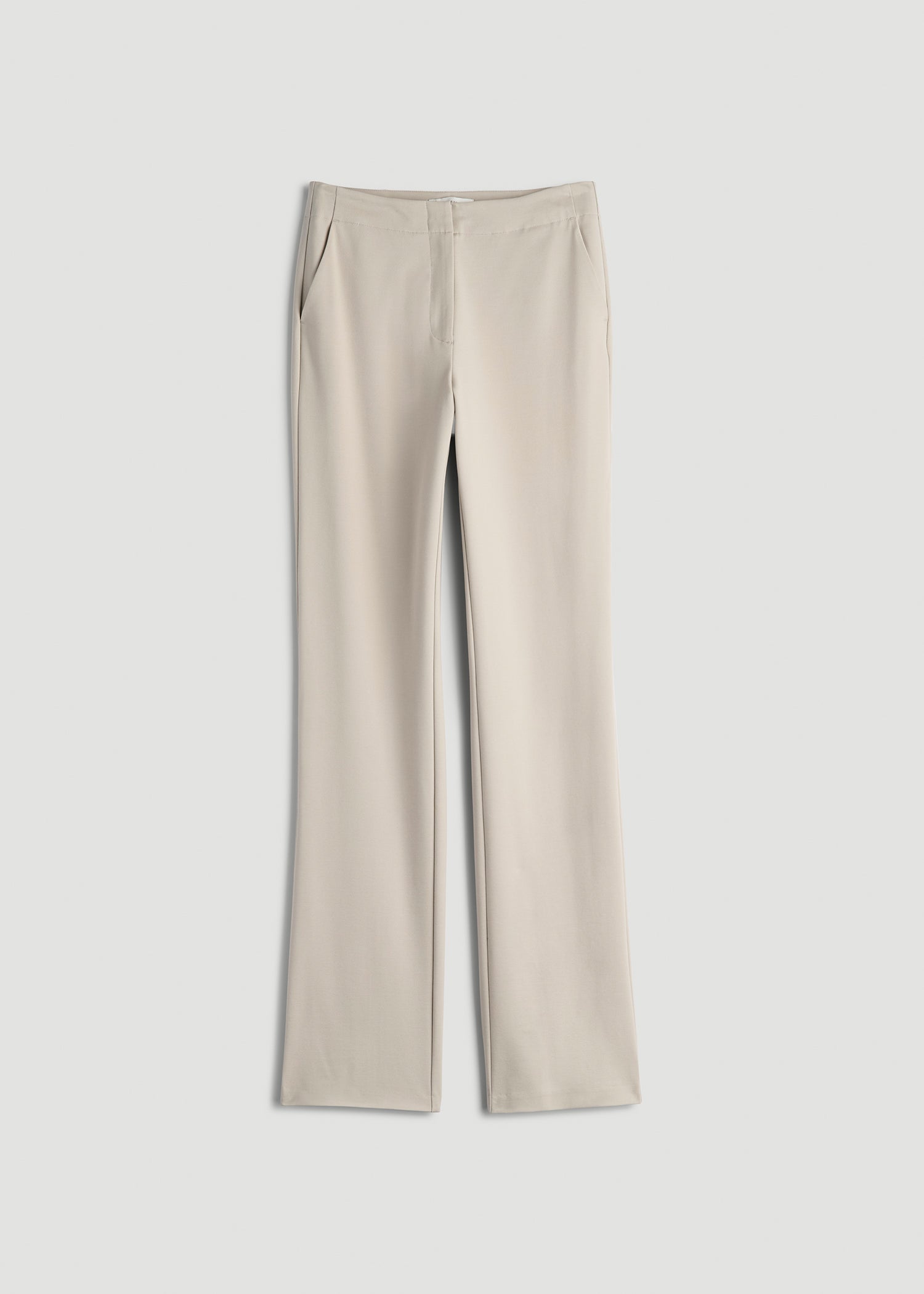 American Tall Outlet | Freedom Flex Slim Straight Leg Dress Pants for Tall Women in Stone