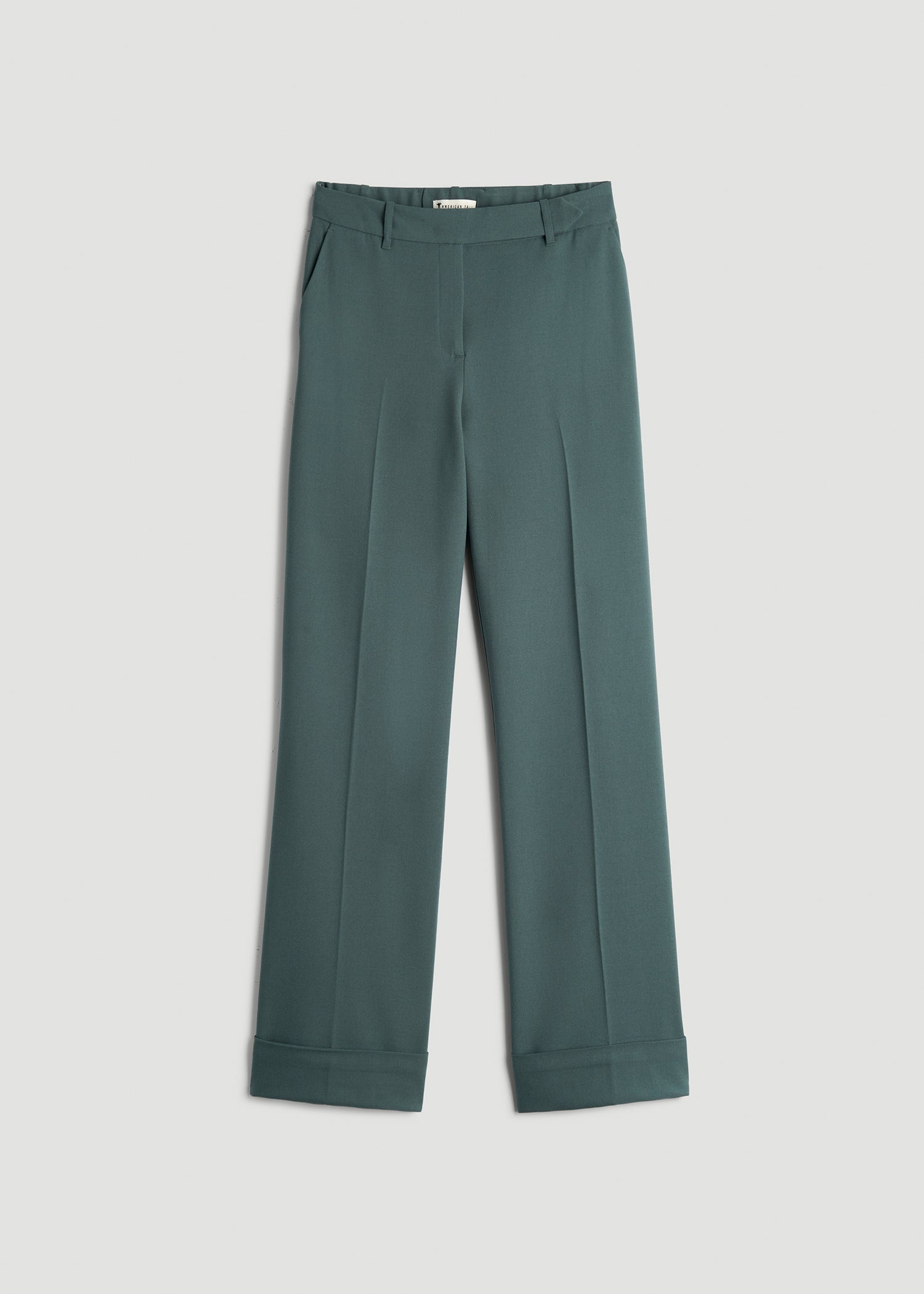 American Tall For Sale | Wide-Leg Cuffed Pants for Tall Women in Balsam Green
