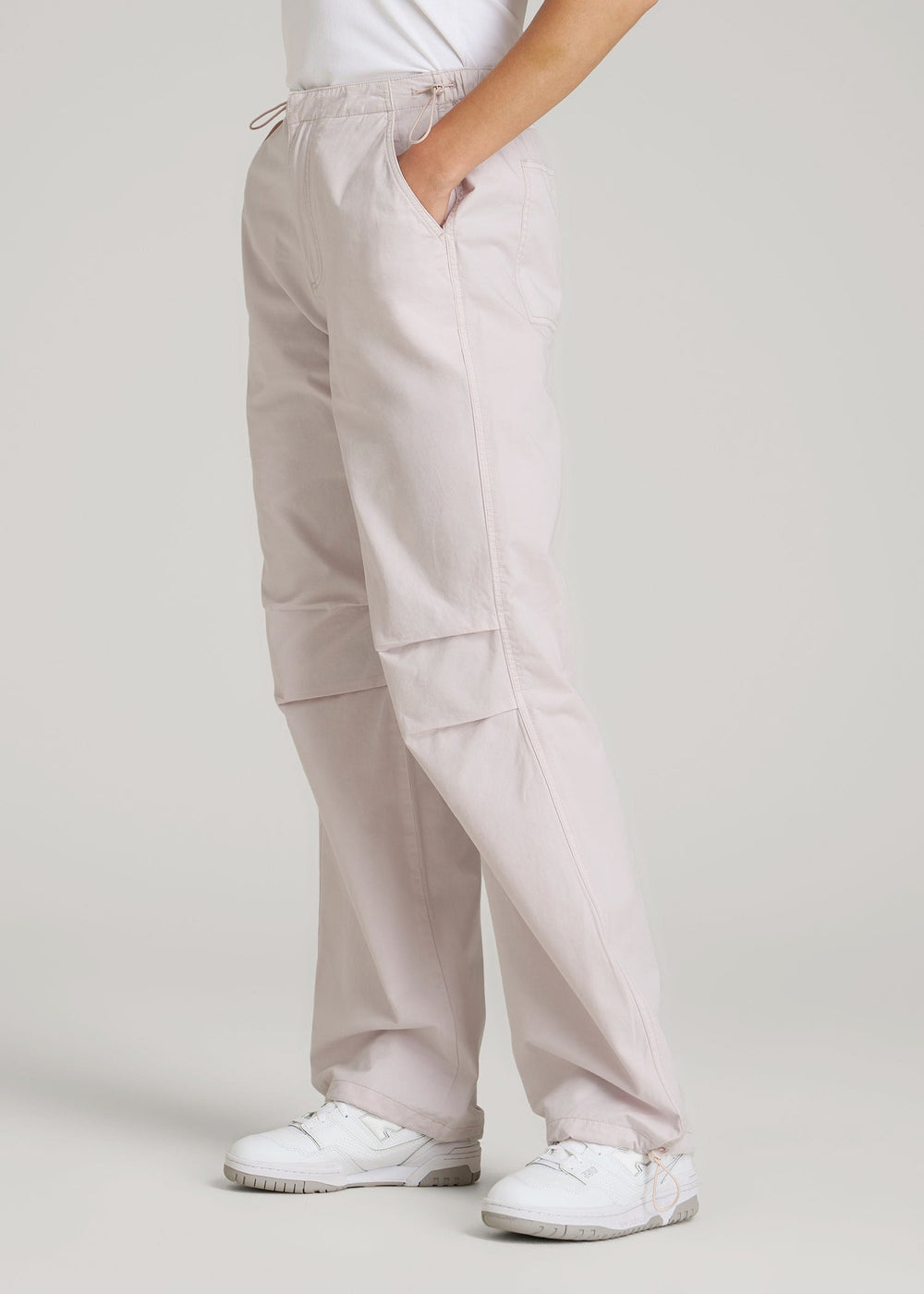 American Tall Online Shop | Garment Dyed Parachute Chino Pants for Tall Women in Grey Lilac