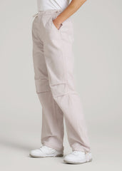 American Tall Online Shop | Garment Dyed Parachute Chino Pants for Tall Women in Grey Lilac