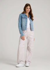 American Tall Online Shop | Garment Dyed Parachute Chino Pants for Tall Women in Grey Lilac