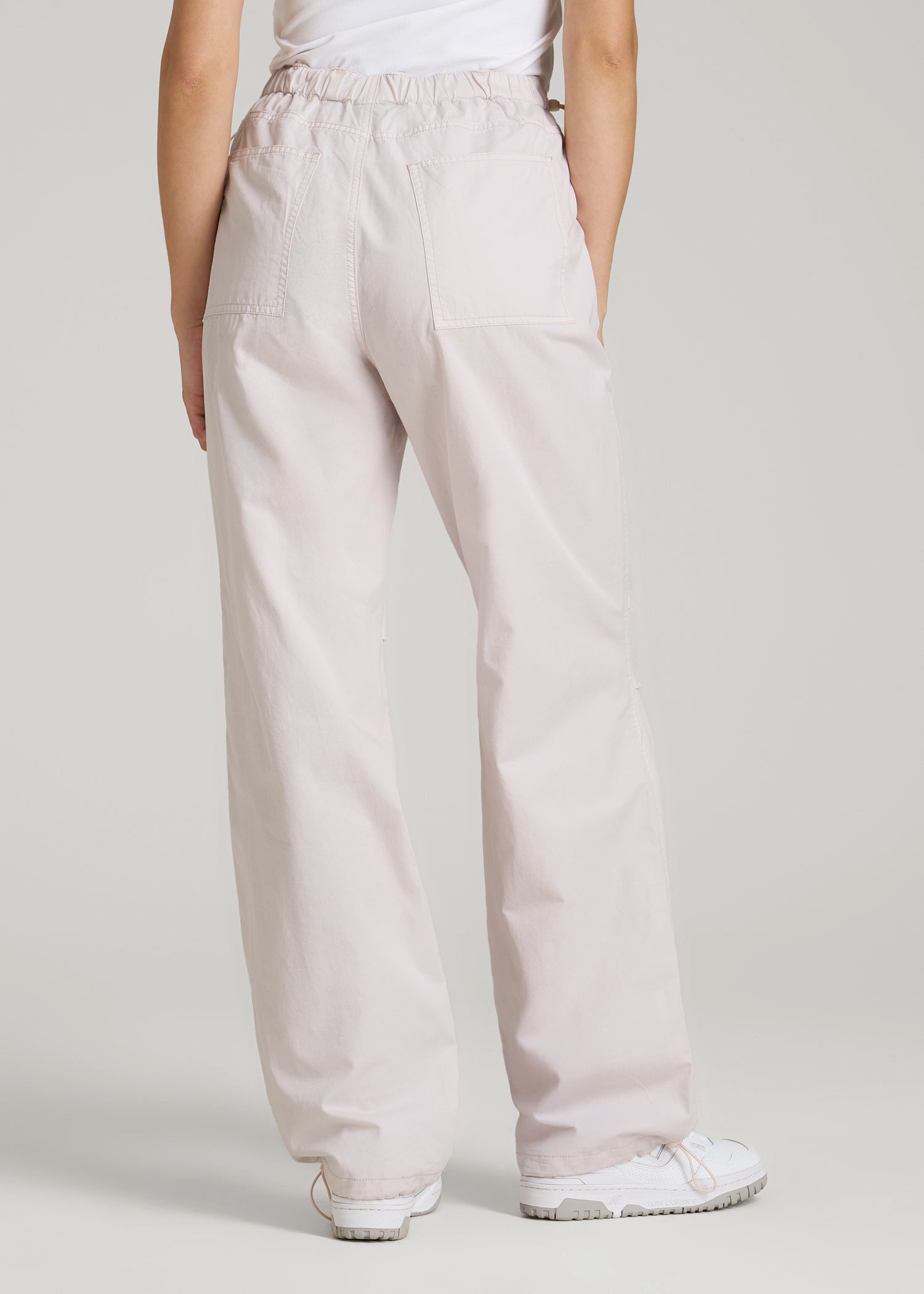 American Tall Online Shop | Garment Dyed Parachute Chino Pants for Tall Women in Grey Lilac