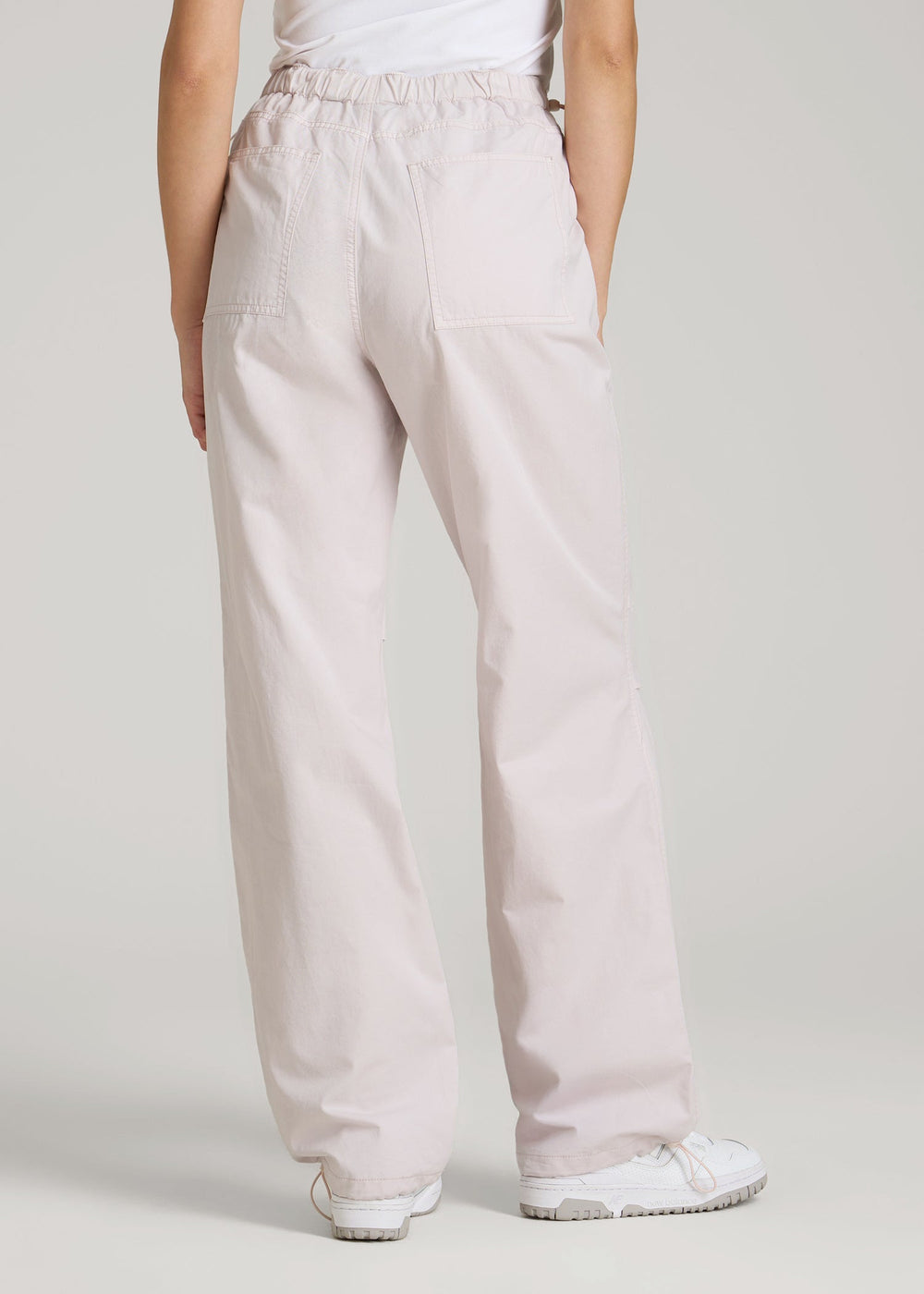 American Tall Online Shop | Garment Dyed Parachute Chino Pants for Tall Women in Grey Lilac