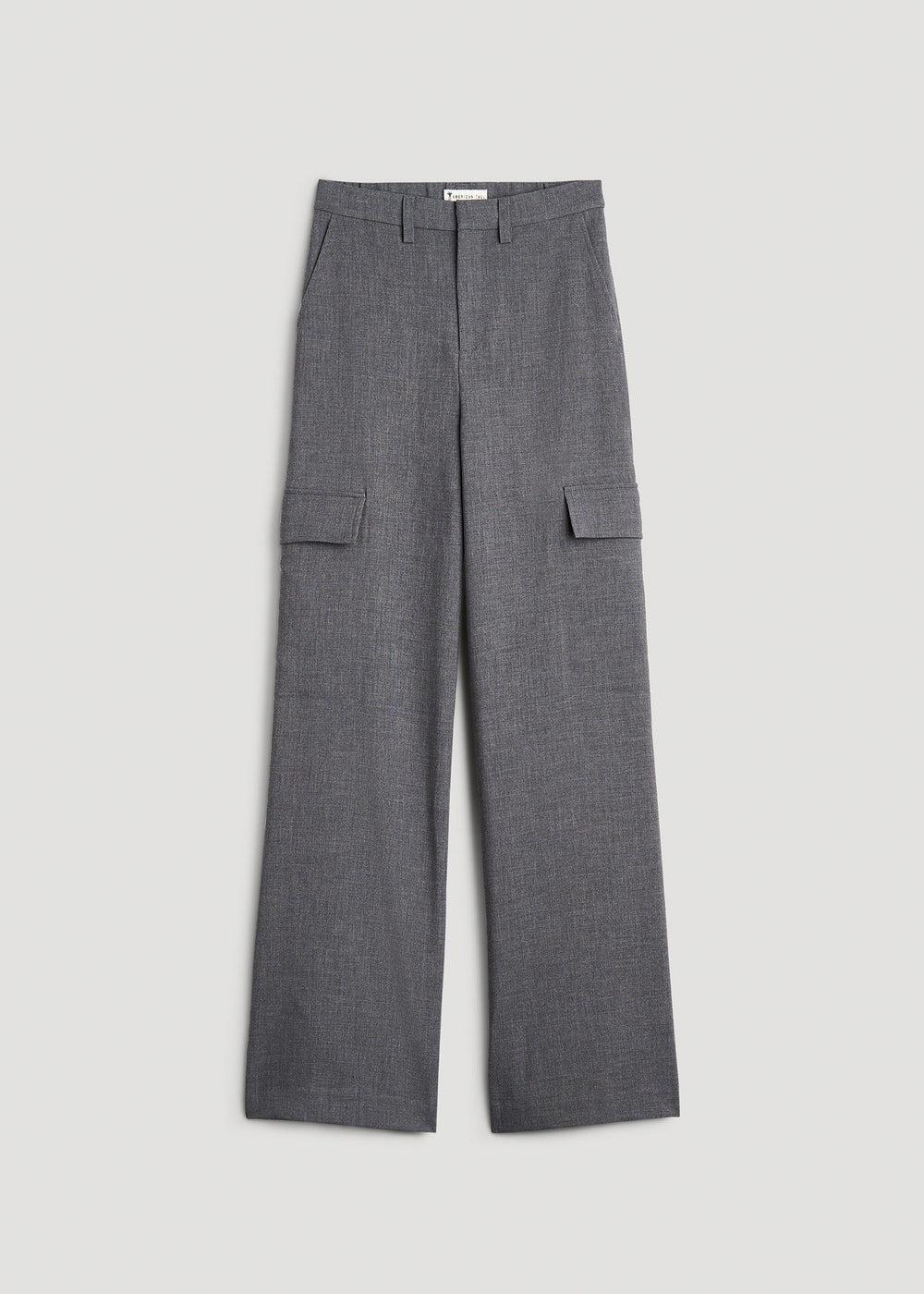 American Tall Discount | Cargo Wide Leg Dress Pants for Tall Women in Graphic Charcoal
