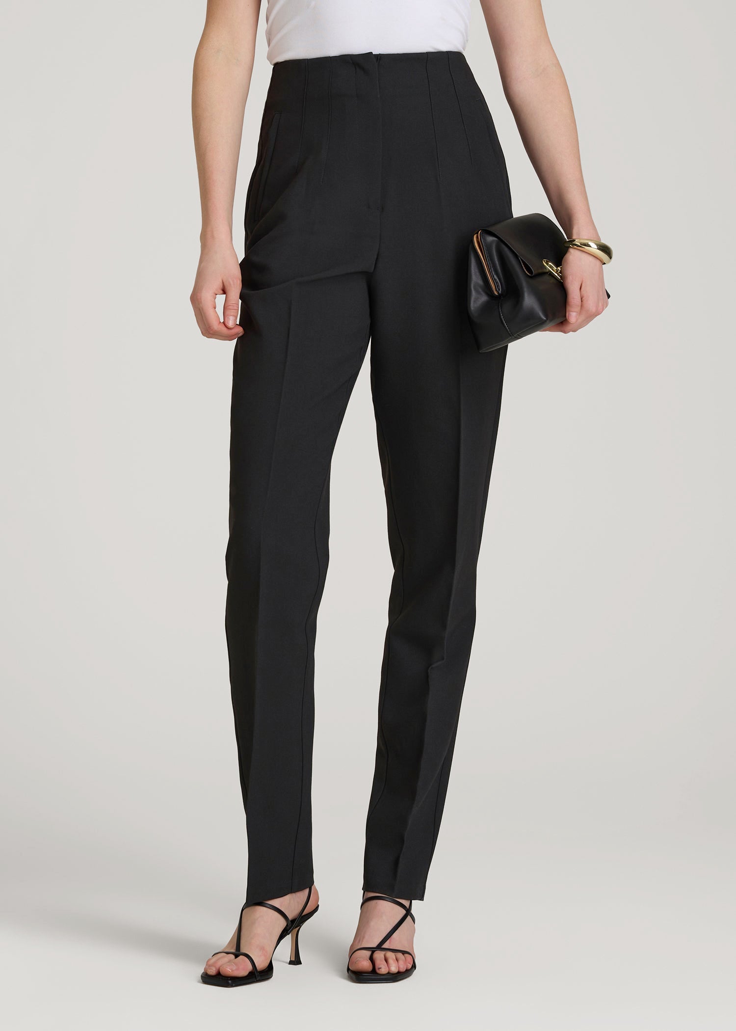 American Tall Sale | High Rise Pants with Darts for Tall Women in Black