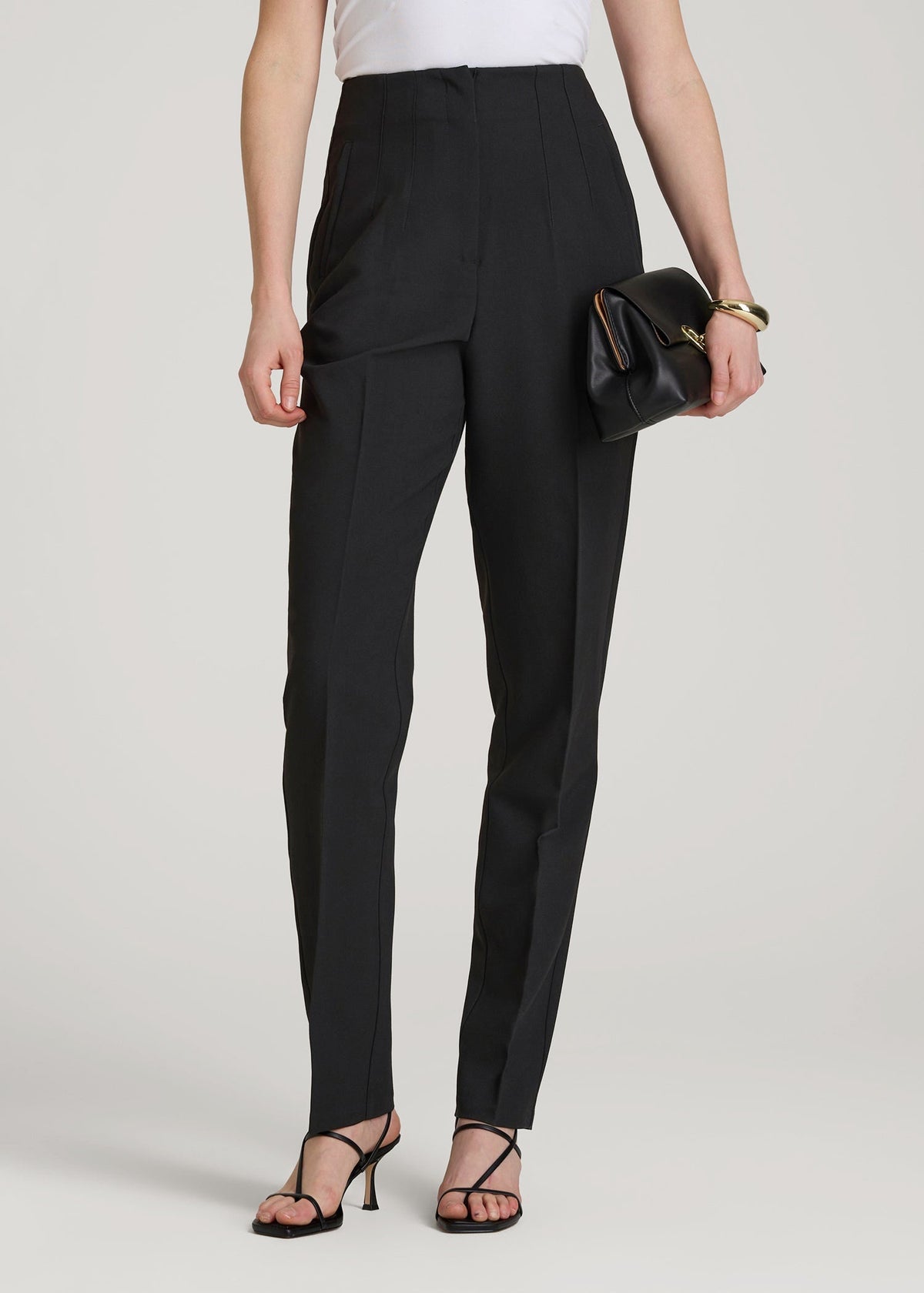 American Tall Sale | High Rise Pants with Darts for Tall Women in Black