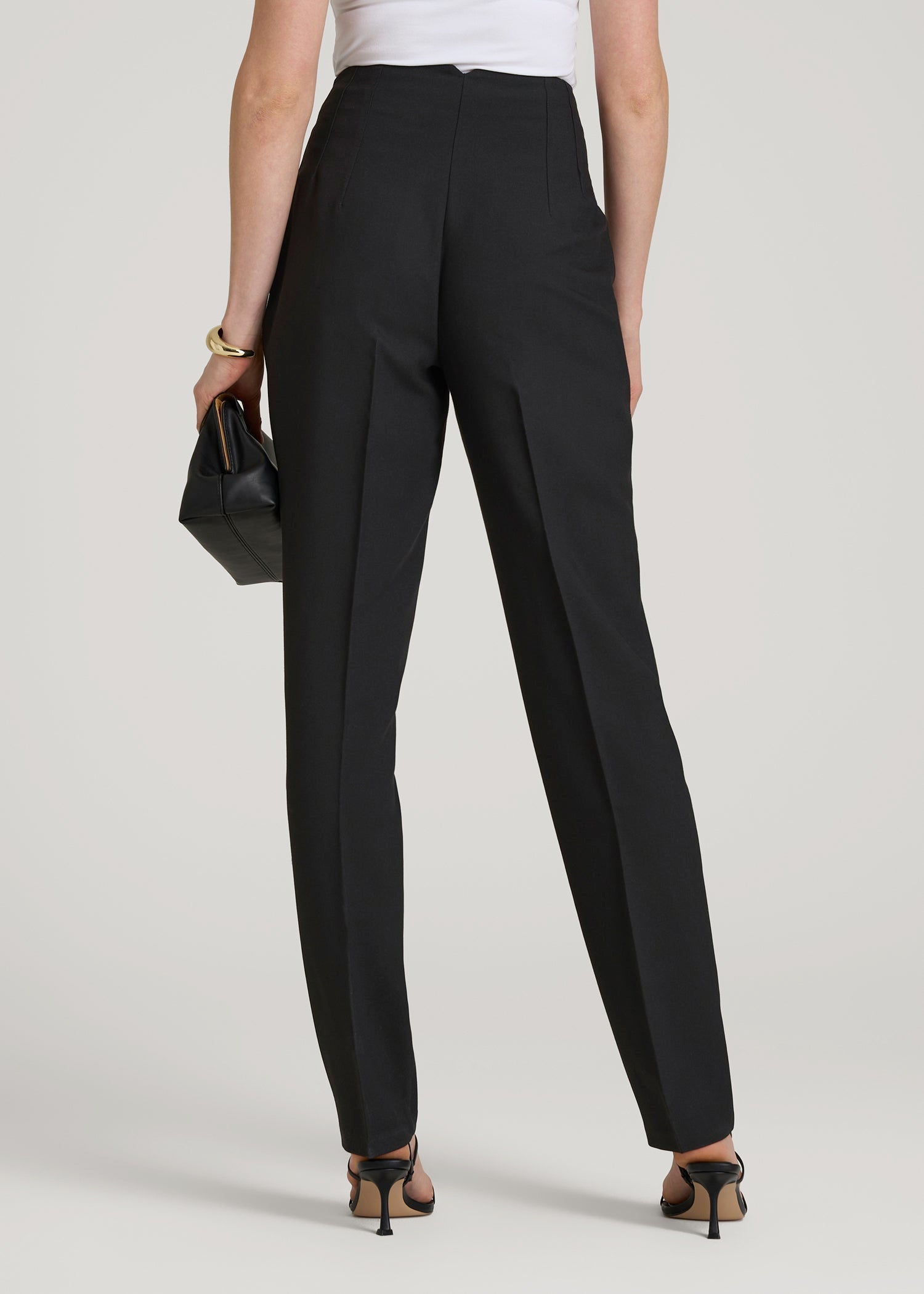 American Tall Sale | High Rise Pants with Darts for Tall Women in Black