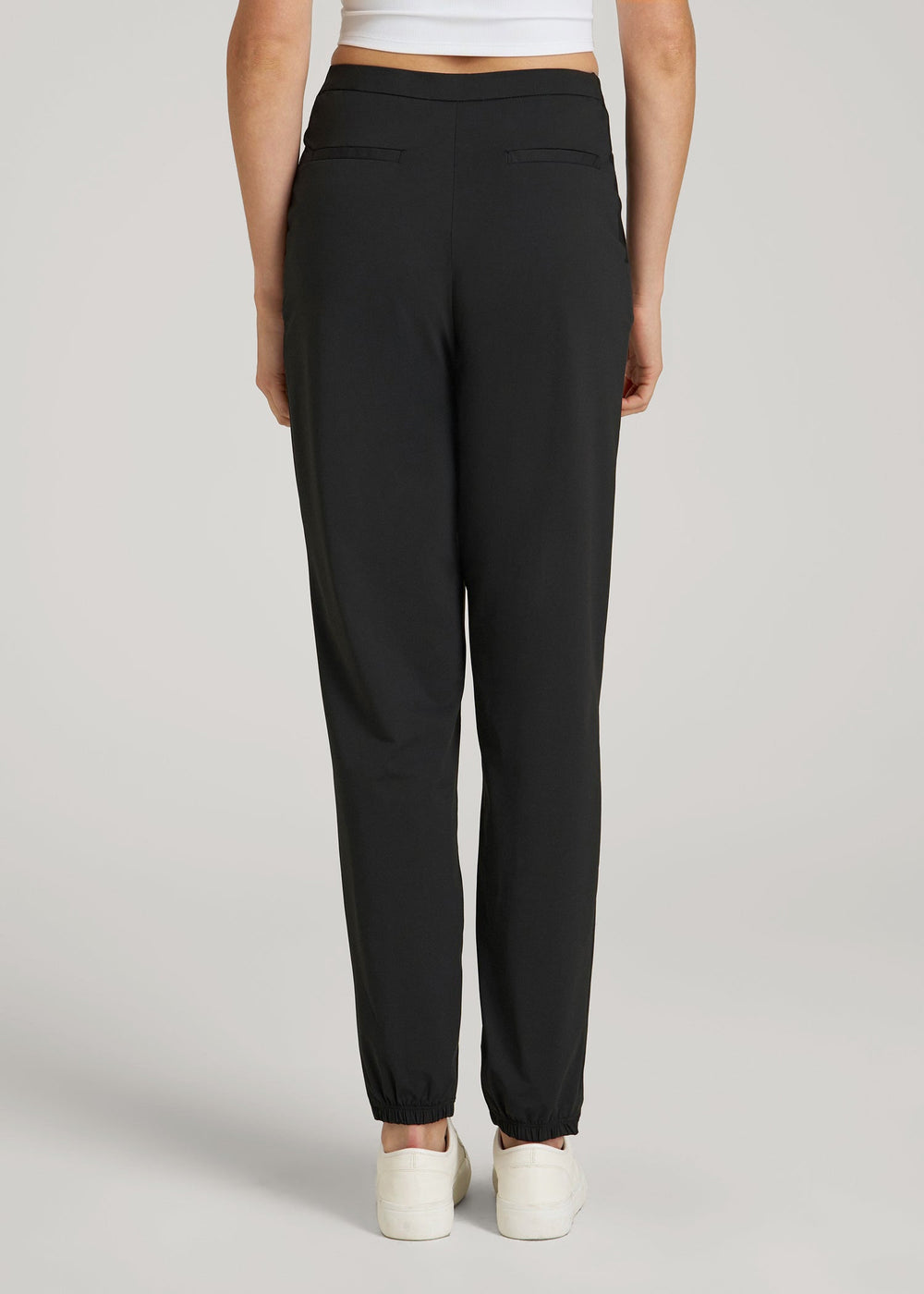 American Tall Discount | Commuter Pleated Jogger Pant for Tall Women in Black
