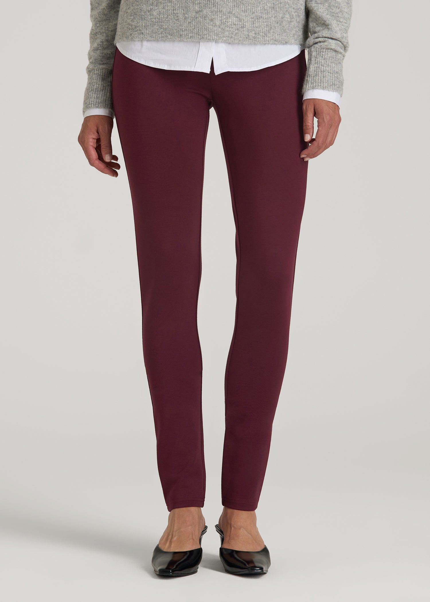 American Tall Sale | Soft Flex Ponte Skinny High Rise Pant for Tall Women in Port Royale