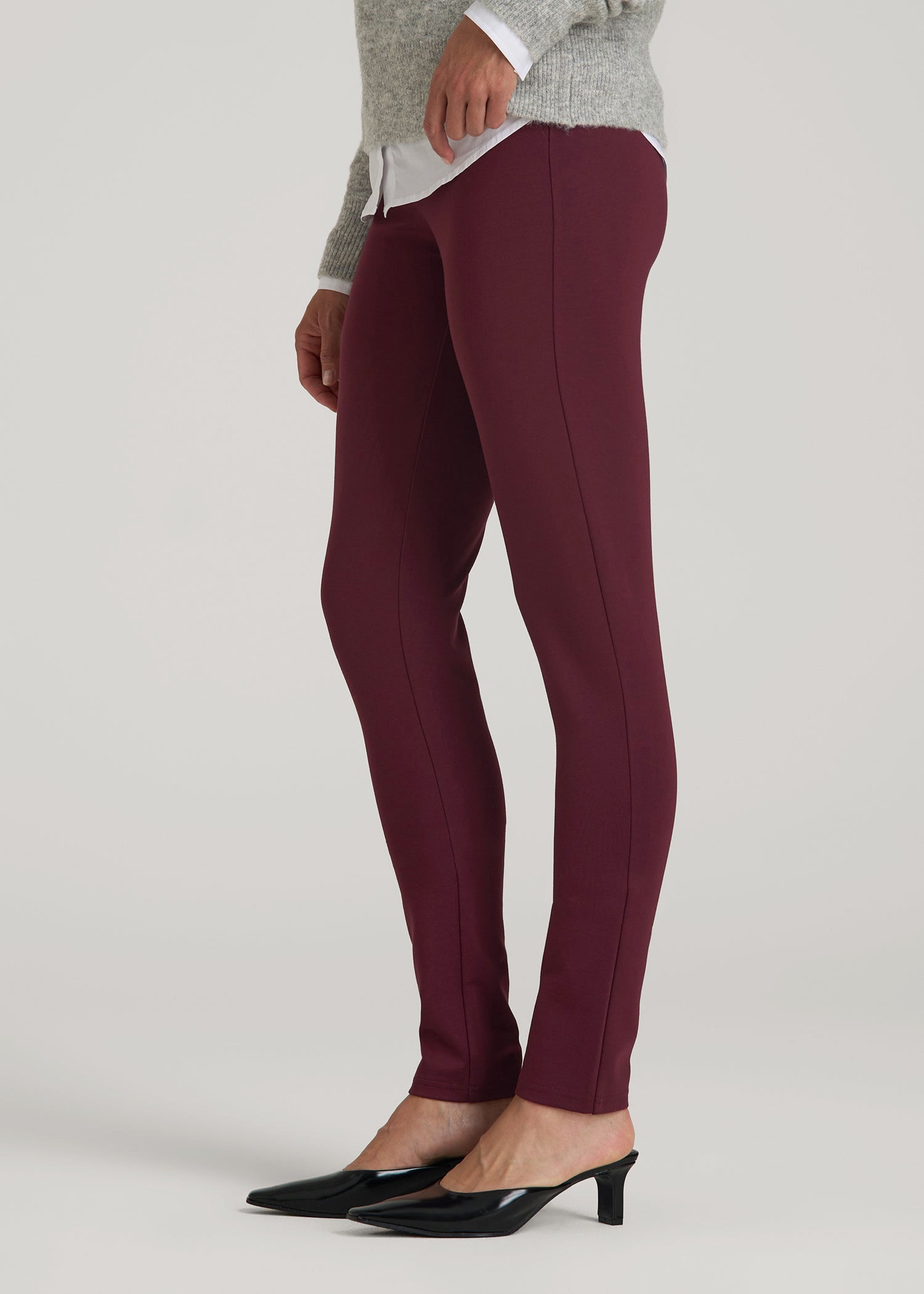 American Tall Sale | Soft Flex Ponte Skinny High Rise Pant for Tall Women in Port Royale