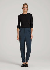 American Tall For Sale | Commuter Pleated Jogger Pant in for Tall Women Navy
