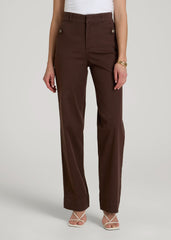 American Tall Outlet | Stretch Twill Wide Leg Pant for Tall Women in Espresso