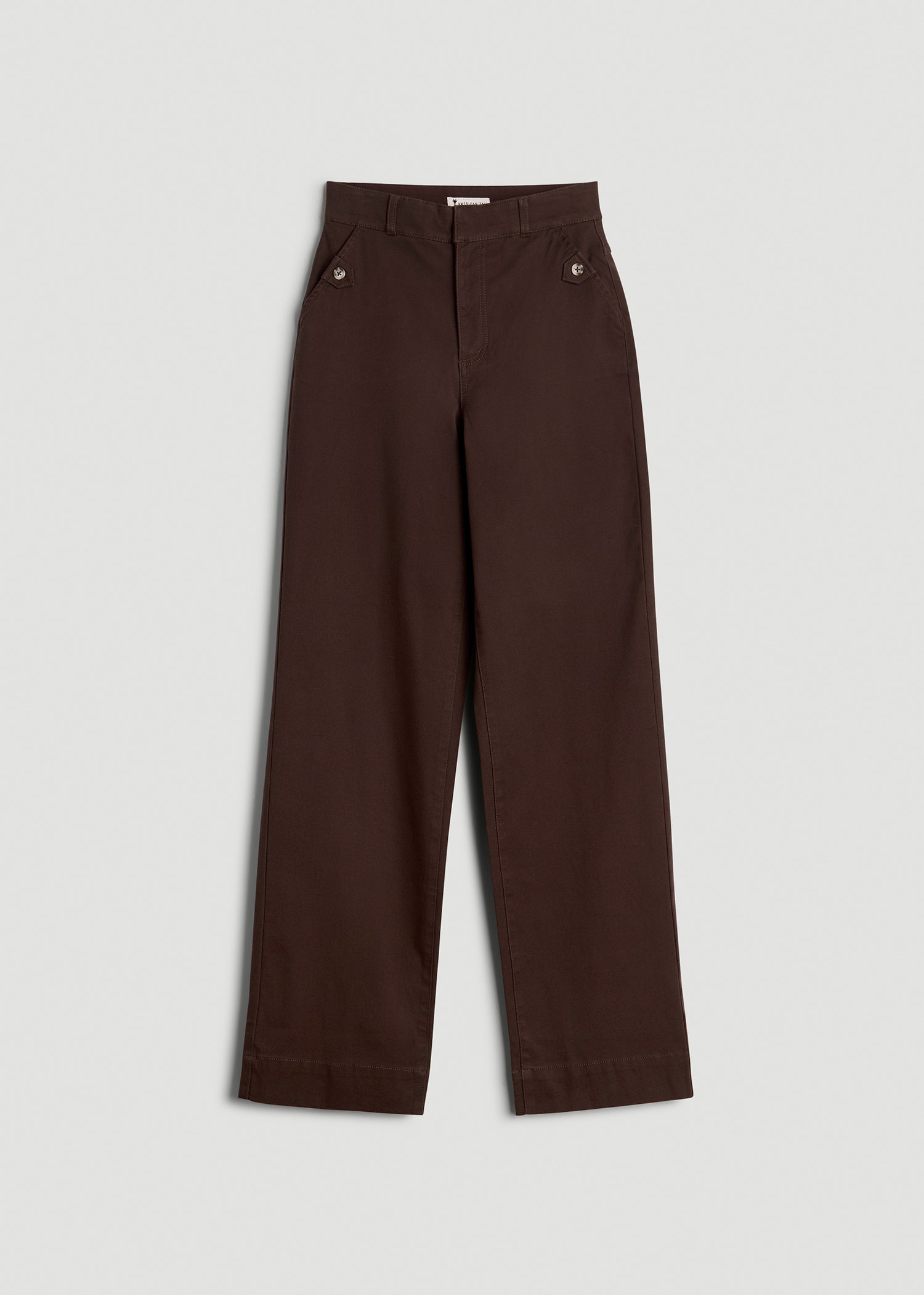 American Tall Outlet | Stretch Twill Wide Leg Pant for Tall Women in Espresso