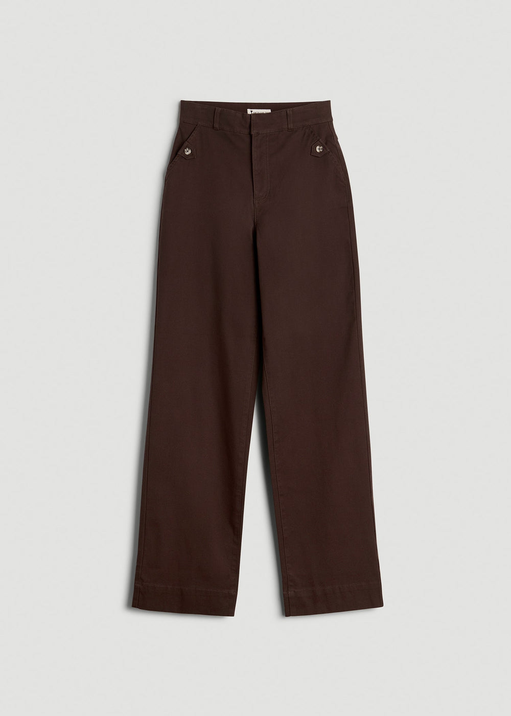 American Tall Outlet | Stretch Twill Wide Leg Pant for Tall Women in Espresso
