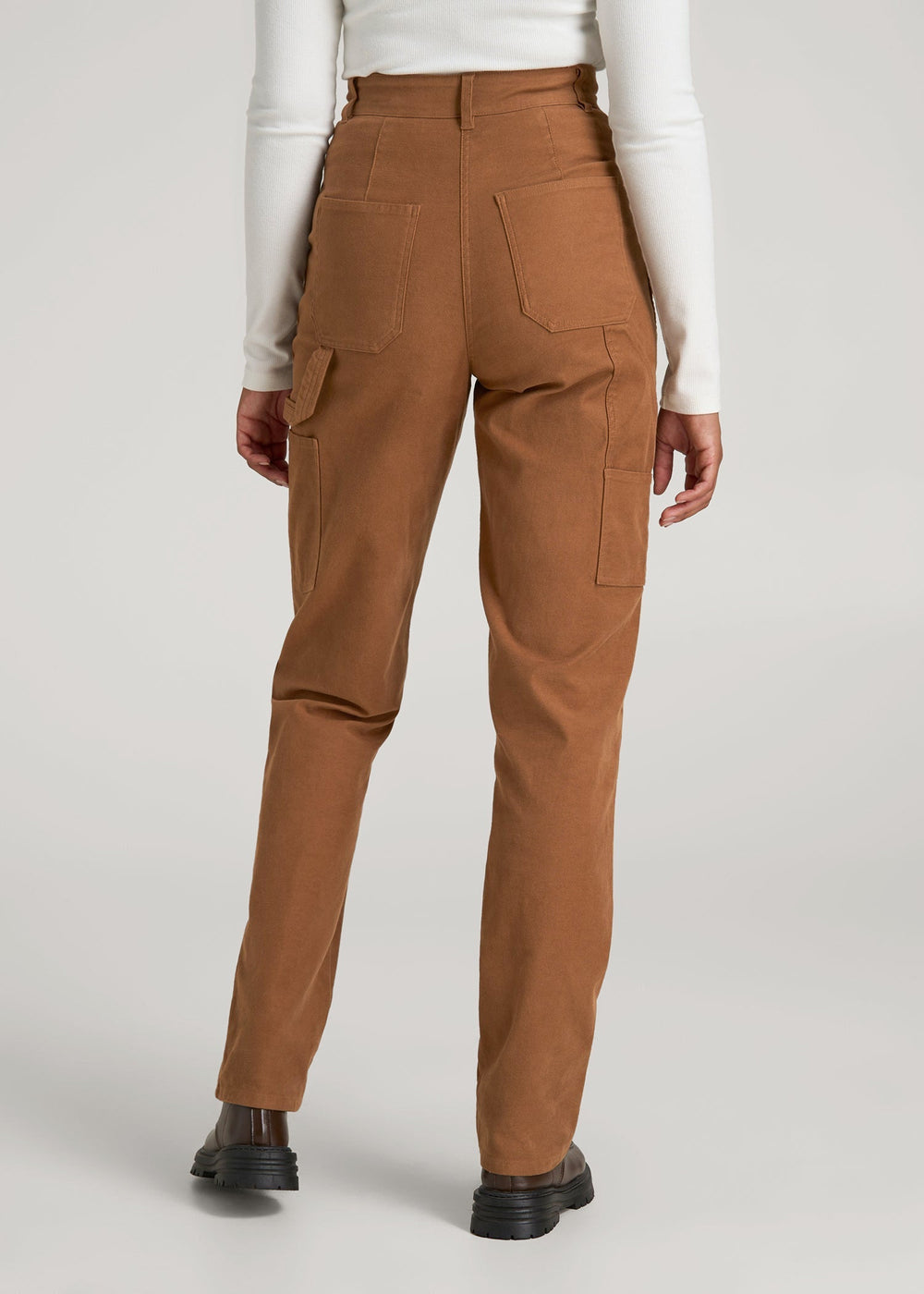American Tall Sale | High-Waisted Carpenter Pocket Pants for Tall Women in Nutshell