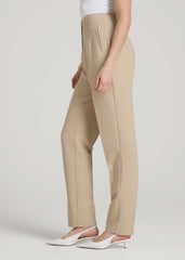 American Tall For Sale | High Rise Pants with Darts for Tall Women in Light Camel