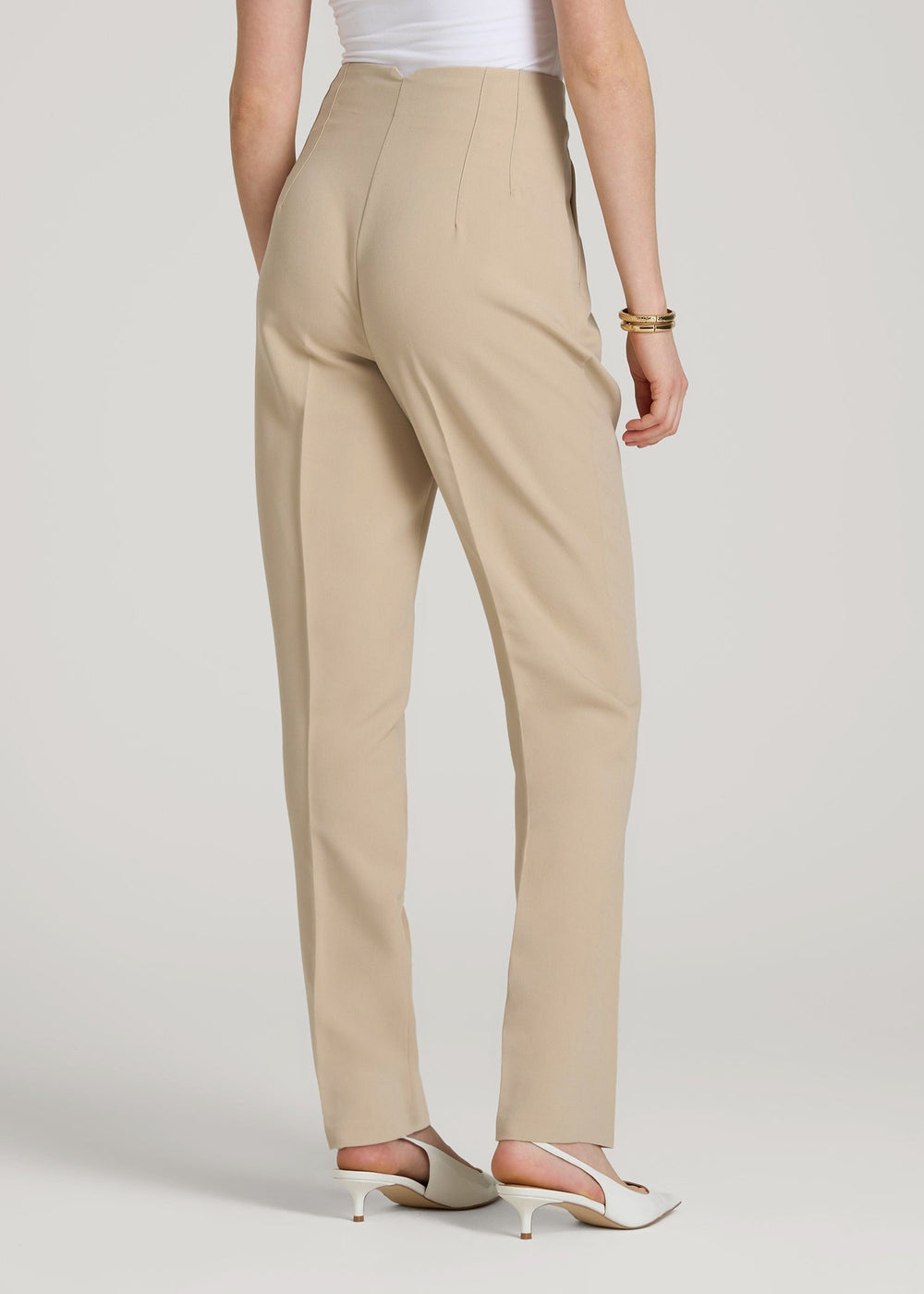 American Tall For Sale | High Rise Pants with Darts for Tall Women in Light Camel